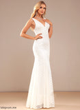 Heidy Floor-Length V-neck Dress Wedding Trumpet/Mermaid Wedding Dresses Lace