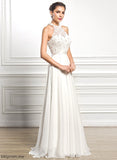 Sequins Wedding Wedding Dresses Beading Dress A-Line Floor-Length Adrianna Lace Chiffon With