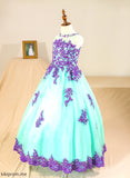 With Scoop Annabella Floor-length included) Ball-Gown/Princess Tulle (Petticoat Dress Sleeveless Girl - Flower Neck NOT Beading Flower Girl Dresses