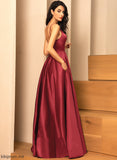Length V-neck Satin Floor-Length Straps&Sleeves A-Line Neckline Silhouette Fabric Julissa Floor Length Natural Waist Bridesmaid Dresses