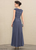 Beading Lace With A-Line Bride Ruffle of Mother of the Bride Dresses Lucy Chiffon Mother Ankle-Length the V-neck Dress