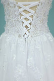 2024 Wedding Dresses Off The Shoulder Tulle With Applique A Line P99FHJNF