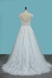 2024 Wedding Dresses Off The Shoulder Tulle A Line With Applique P7X5MCLP