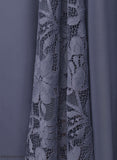 Fabric Lace Embellishment V-neck A-Line Ruffle Neckline Asymmetrical Silhouette Length Luciana A-Line/Princess Bridesmaid Dresses
