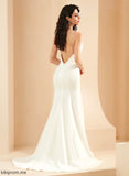Mimi V-neck Trumpet/Mermaid Train Dress Wedding Wedding Dresses Court Chiffon