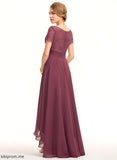 Ruffle A-Line Length V-neck Asymmetrical Fabric Neckline Embellishment Silhouette Azaria Bridesmaid Dresses