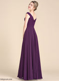 Ruffle With Off-the-Shoulder Prom Dresses A-Line Chiffon Mildred Floor-Length
