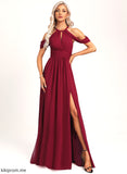 Floor-Length Silhouette Halter Length Fabric A-Line Straps&Sleeves Neckline Alia A-Line/Princess Natural Waist V-Neck Bridesmaid Dresses
