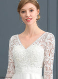 Wedding Dresses A-Line Floor-Length Wedding Jessica V-neck Lace Tulle Dress