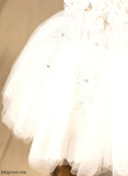 Mila - Knee-length With Flower Girl Dresses Beading/Appliques Flower Ball-Gown/Princess Scoop Tulle Dress Girl Sleeveless Neck