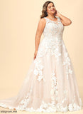 Wedding Wedding Dresses Dress Sequins Court Illusion With Priscilla Ball-Gown/Princess Train Beading Tulle Lace