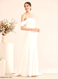 Off-the-Shoulder Wedding With Dress Wedding Dresses Sweep Trumpet/Mermaid Train Satin Ruffle Rebekah