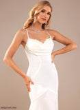 Hedda V-neck Train Wedding Wedding Dresses Trumpet/Mermaid Dress Lace Sweep With Chiffon