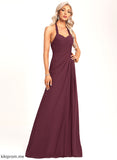 Fabric Floor-Length Straps&Sleeves A-Line Neckline Silhouette Length Halter Susie Sleeveless Sequins Floor Length Bridesmaid Dresses