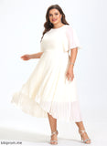 Fabric A-Line Neckline Silhouette Embellishment Scoop Asymmetrical Length Pleated Luna Bridesmaid Dresses