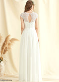 Chiffon Prom Dresses Scoop Phyllis Lace A-Line Floor-Length