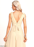 Neckline Silhouette V-neck Embellishment Length Floor-Length Bow(s) Fabric A-Line Mignon Bridesmaid Dresses