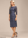 Cocktail Dresses Sequins Sheath/Column Neck Chiffon With Scoop Ansley Cocktail Lace Dress Knee-Length