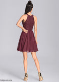 Lace Homecoming Scoop Kaelyn Dress Neck Homecoming Dresses Chiffon With A-Line Short/Mini
