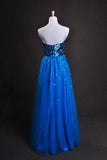 Cheap Prom Dresses Blue A Line Sweetheart Floor Length PFAQ5R6A