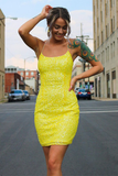 Glitter Rhinestones Gold Sexy Dress Homecoming Dress