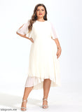 Scoop Cocktail Dresses Asymmetrical With Pleated Cocktail Dress A-Line Neck Chiffon Anabella