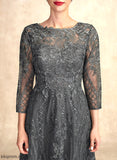 A-Line Dress Sequins Mother of the Bride Dresses Mother Lace Miriam Floor-Length With Bride of Scoop Neck the