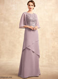 Bride A-Line Mother the Neck Floor-Length Ruffles Liz Chiffon With Mother of the Bride Dresses Sequins Dress Scoop Cascading Lace of