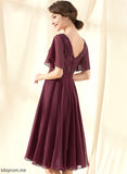 Lace Chiffon V-neck Knee-Length Dress With Cocktail A-Line Cadence Cocktail Dresses Sequins