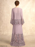 Bride Neckline Dress Square Mother of the Bride Dresses the Mother Chiffon Lace Angeline of Trumpet/Mermaid Asymmetrical