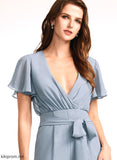 Neckline Embellishment Fabric V-neck Straps Floor-Length Ruffle Length Lauryn Bridesmaid Dresses