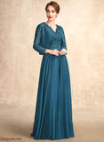 Chiffon A-Line V-neck Bride Macy With Dress Mother Lace Beading of the Floor-Length Sequins Mother of the Bride Dresses
