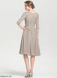 Mother of the Bride Dresses Mother A-Line Lace Dress Bride the Neck Kylie Knee-Length of Chiffon Scoop