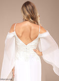Shoulder Dress Lace Sweep Cold Trumpet/Mermaid Wedding Dresses Train Wedding Chiffon Abby