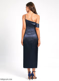 Cocktail With Asymmetrical Dress One-Shoulder Sheath/Column Lilyana Pleated Charmeuse Cocktail Dresses