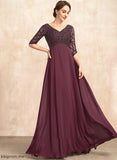 of Dress With Floor-Length Empire the Beading Mother of the Bride Dresses Ashtyn Bride Chiffon Mother V-neck