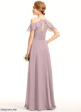 Pleated Floor-Length A-Line Straps&Sleeves Silhouette Embellishment Fabric Length Nita Bridesmaid Dresses