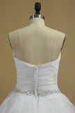 2024 Wedding Dresses A Line Sweetheart Ruffled Bodice With PJRG2NLZ