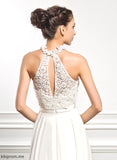 Wedding Floor-Length Scoop Wedding Dresses With Chiffon Norma Dress Neck Beading A-Line Lace Sequins