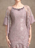 Lace Trumpet/Mermaid Chiffon Dress Asymmetrical Scoop of Fernanda the Mother of the Bride Dresses Mother Bride Neck