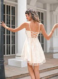 Eileen Dress Homecoming Square Neckline Short/Mini A-Line Homecoming Dresses