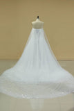 2024 Gorgeous Sweetheart Wedding Dresses A Line Tulle With PZEBYSQF