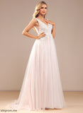 Wedding Dresses V-neck Tulle Hadassah With Lace Sweep Lace Dress Ball-Gown/Princess Wedding Train