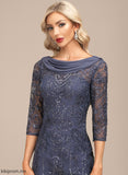 Cocktail Dresses Sequins Sheath/Column Neck Chiffon With Scoop Ansley Cocktail Lace Dress Knee-Length