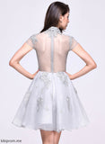 Dress Homecoming Homecoming Dresses Lace Appliques Short/Mini Neck A-Line Cheryl With Organza Tulle Lace High