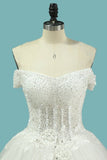 2024 Wedding Dresses Off The Shoulder A Line With P49JXN39
