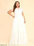 With Floor-Length Neck Kallie Lace Sequins Scoop Wedding Dress Chiffon Wedding Dresses