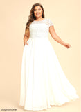 Wedding Scoop Chiffon Floor-Length Dress Lace Wedding Dresses Jaylen A-Line
