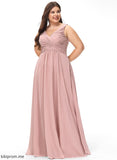 Pleated Fabric Floor-Length Silhouette Length A-Line Embellishment Neckline V-neck Selina Bridesmaid Dresses