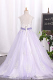 2024 Ball Gown Scoop Tulle Flower Girl Dresses With P4CZT5SY
